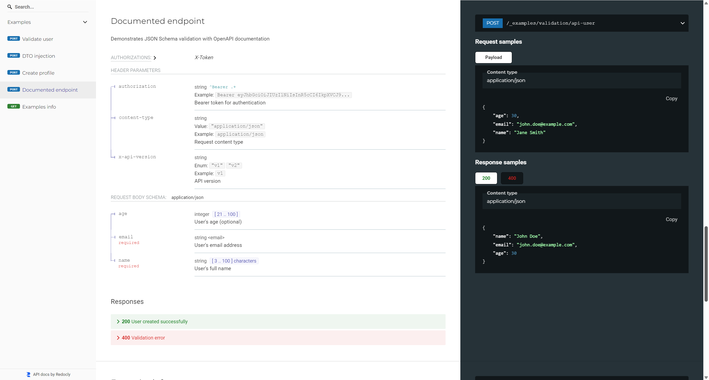 API Documentation Example